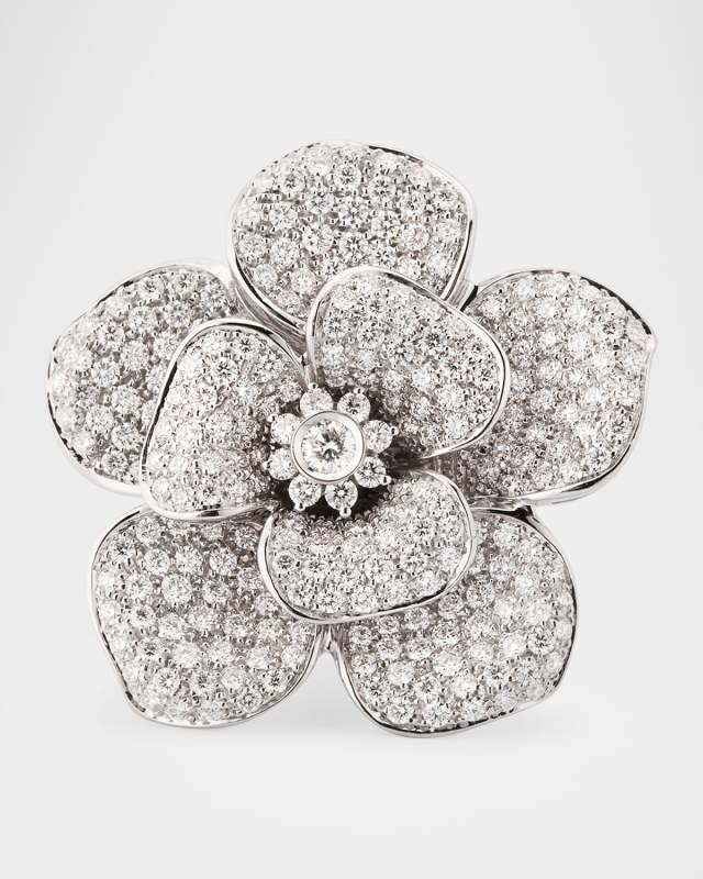 Flora 18K White Gold Diamond Ring